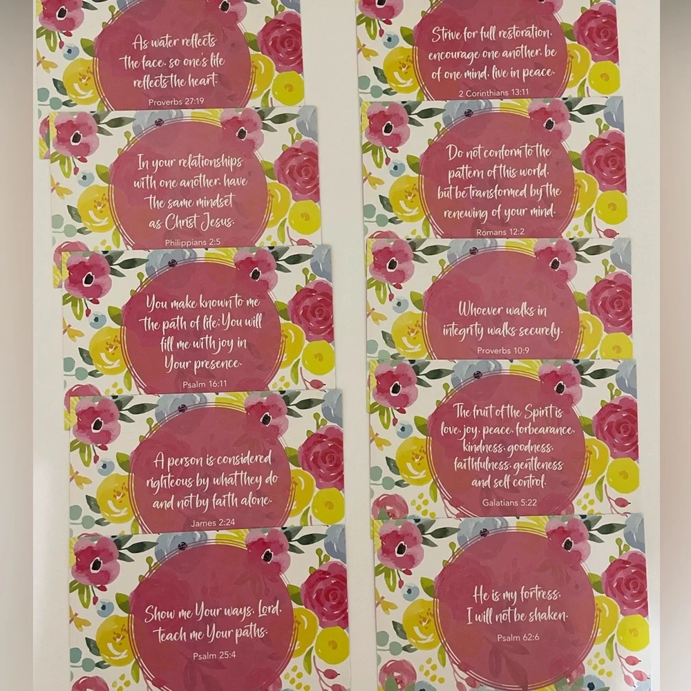 New PRAYER CARDS Includes 20 Unique Inspirational Bible Scripture Cards
